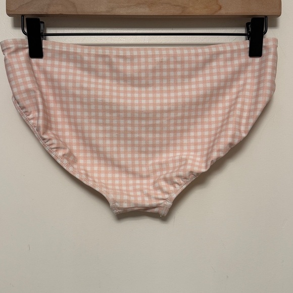 ALBION Fit Pink White Checkered Cheek
Hipster Bikini Swimsuit Bottoms Size S - Picture 5 of 5